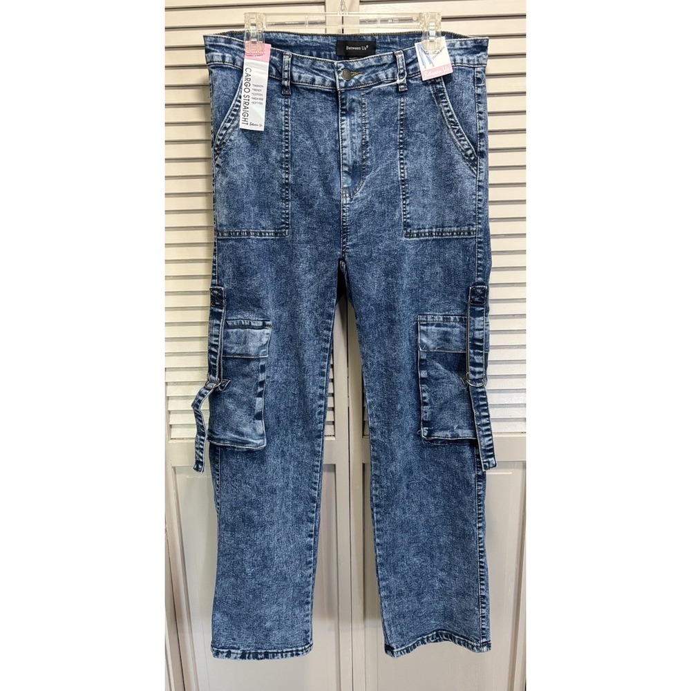 Between Us Cargo Straight Jeans Size 16 NWT High Rise